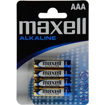 Maxell Alkaline, LR03 / AAA batteries, alkaline, 1.5V, 4-pack