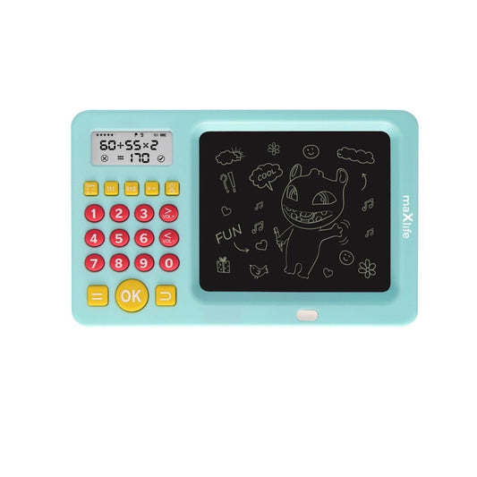 Maxlife children's writing board with mini calculator - Blue