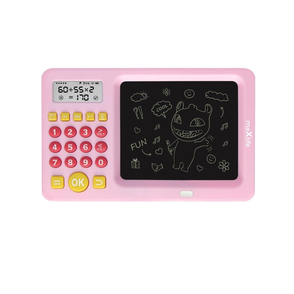 Maxlife kids writing board with mini calculator - Pink