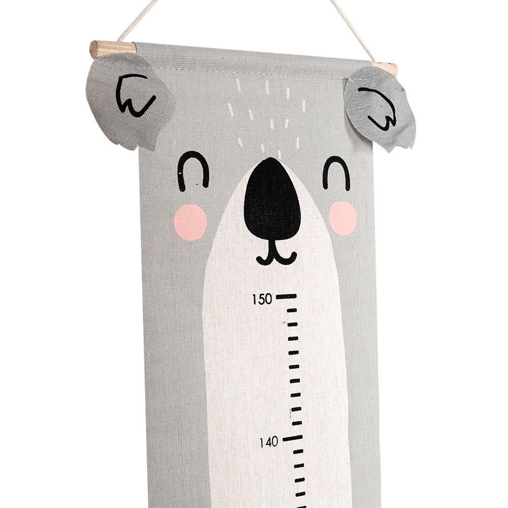 Measuring stick for Children's room with Koala motif in Gray Canvas