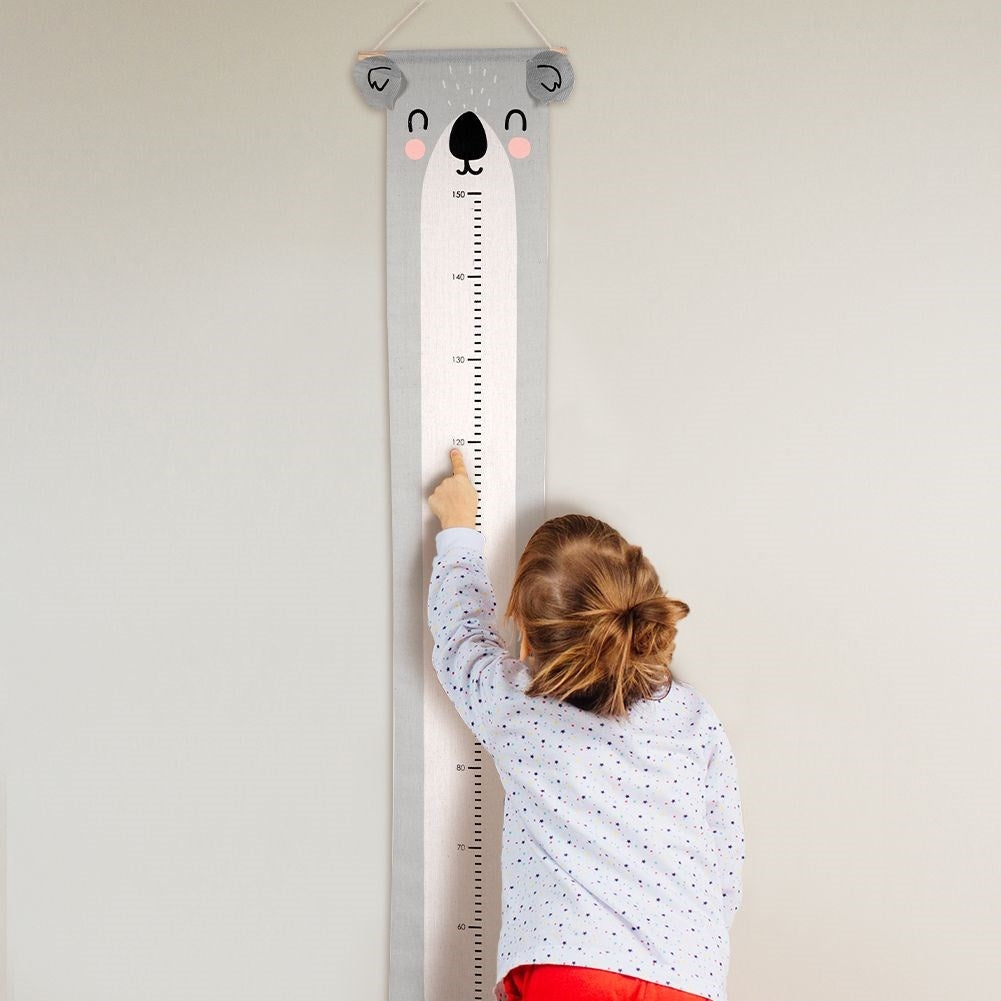 Measuring stick for Children's room with Koala motif in Gray Canvas