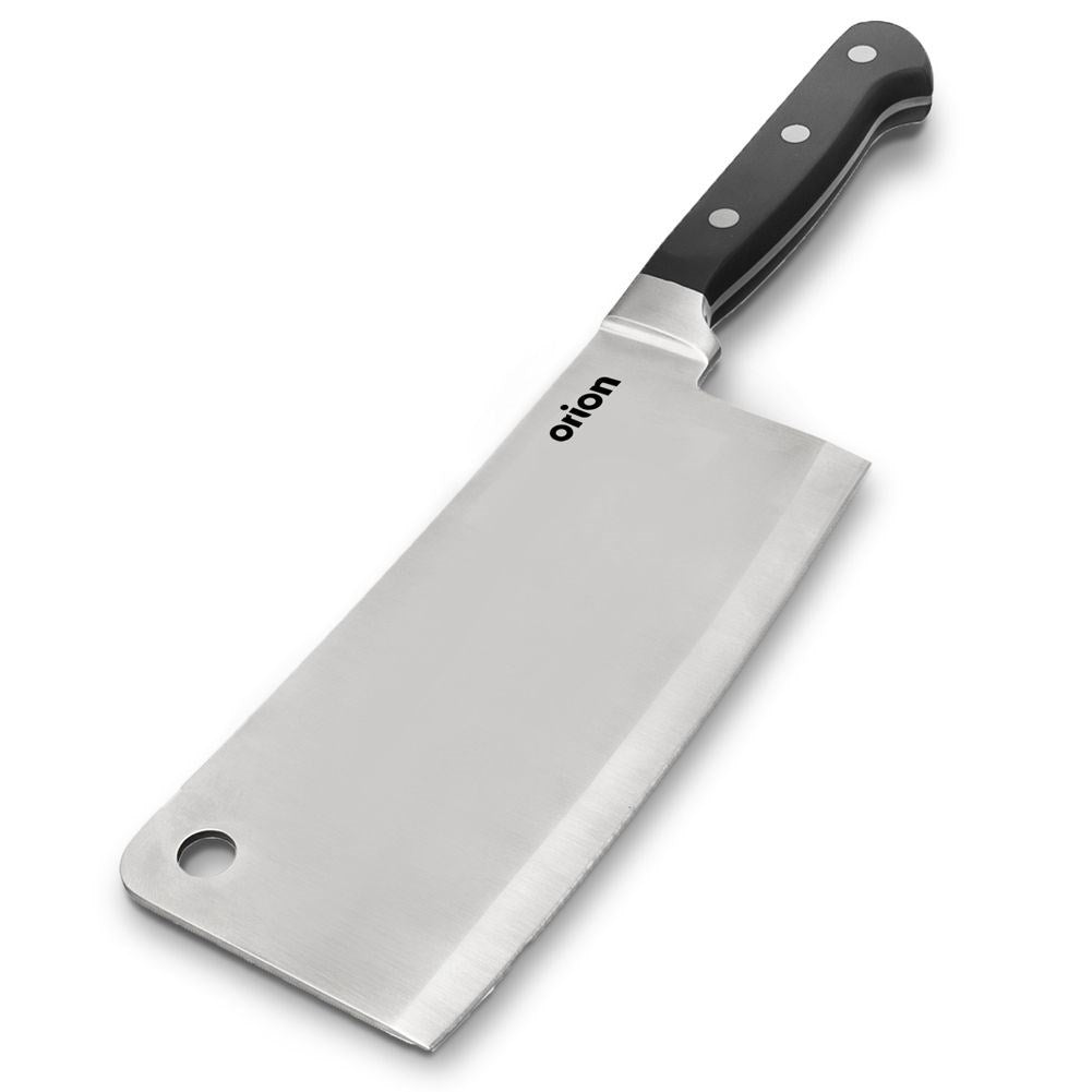 Meat ax with 18 cm stainless steel blade