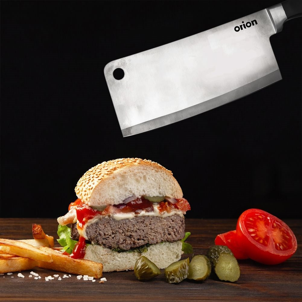 Meat ax with 18 cm stainless steel blade