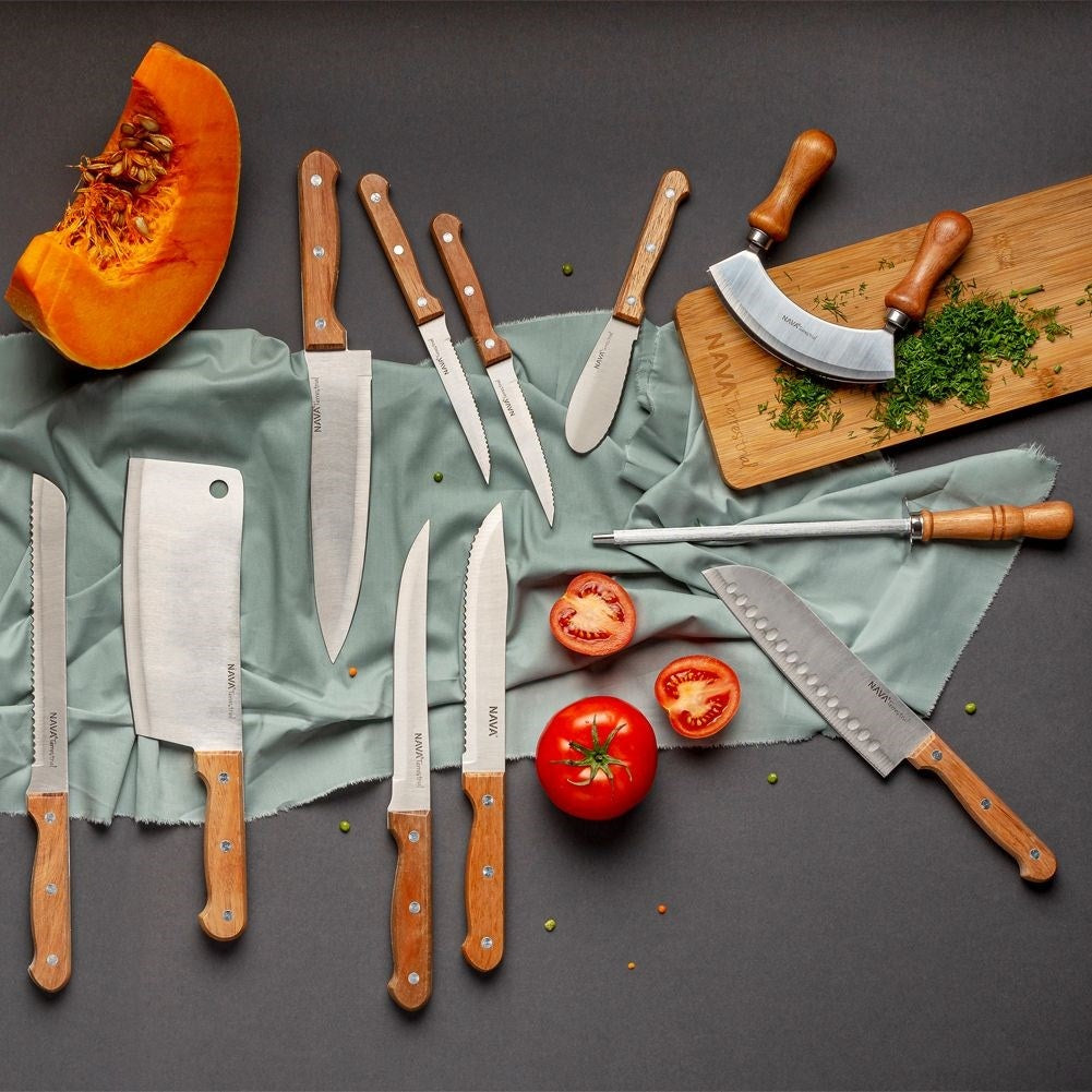 Meat knife with stainless steel blade