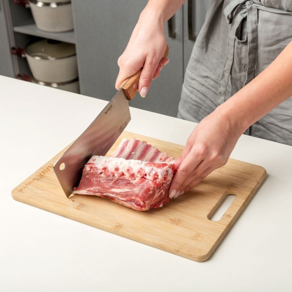 Meat knife with stainless steel blade