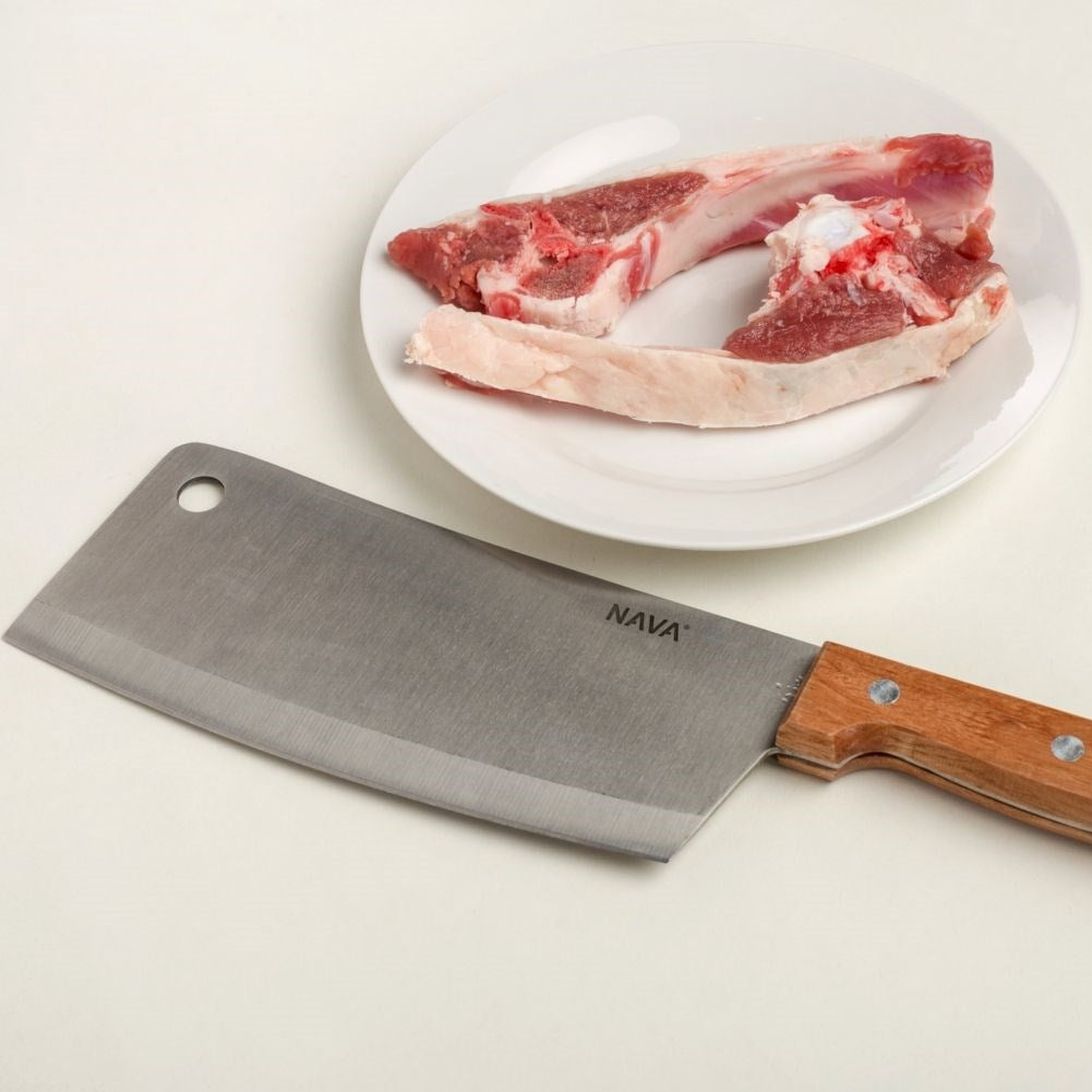 Meat knife with stainless steel blade