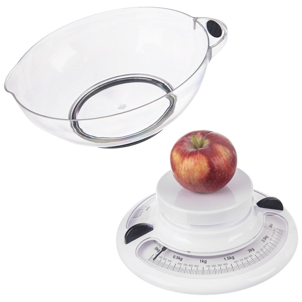 Mechanical Kitchen Scale with Removable Bowl