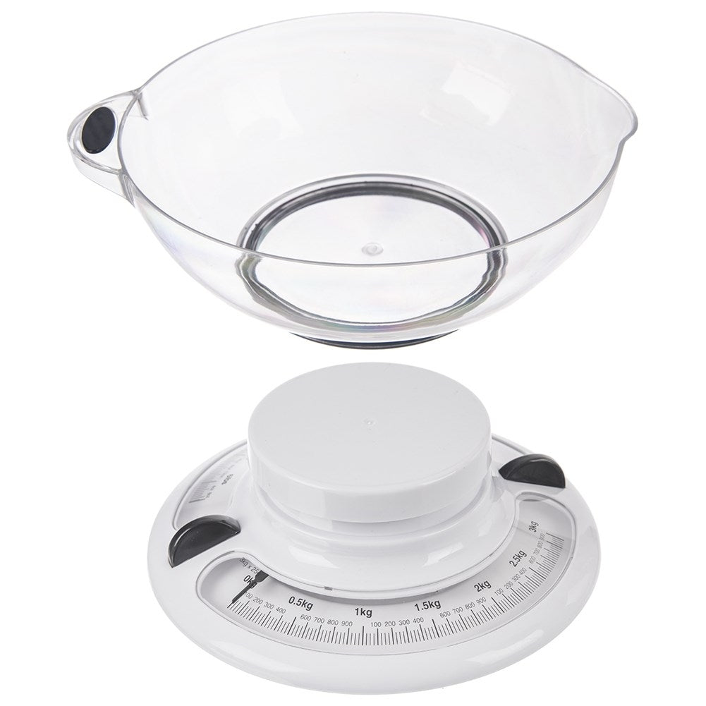 Mechanical Kitchen Scale with Removable Bowl