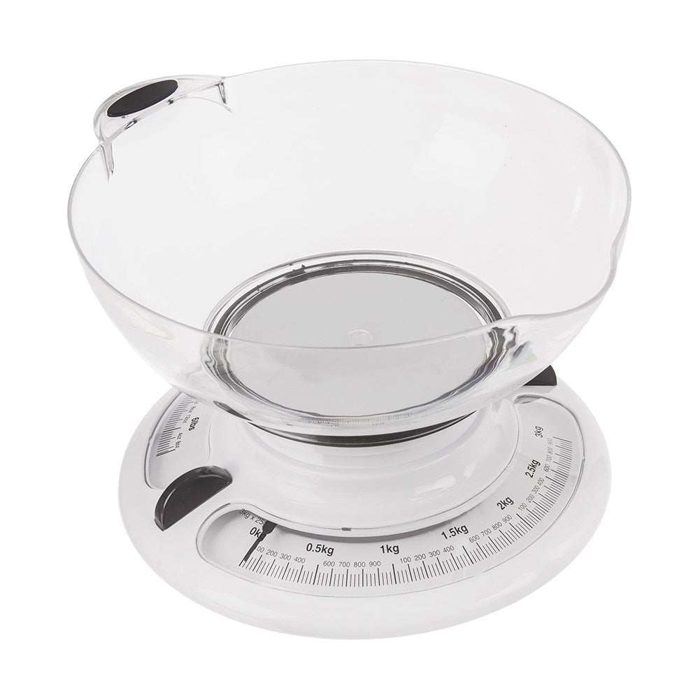 Mechanical Kitchen Scale with Removable Bowl
