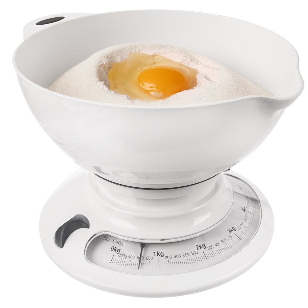 Mechanical kitchen scale 5 kg with removable bowl