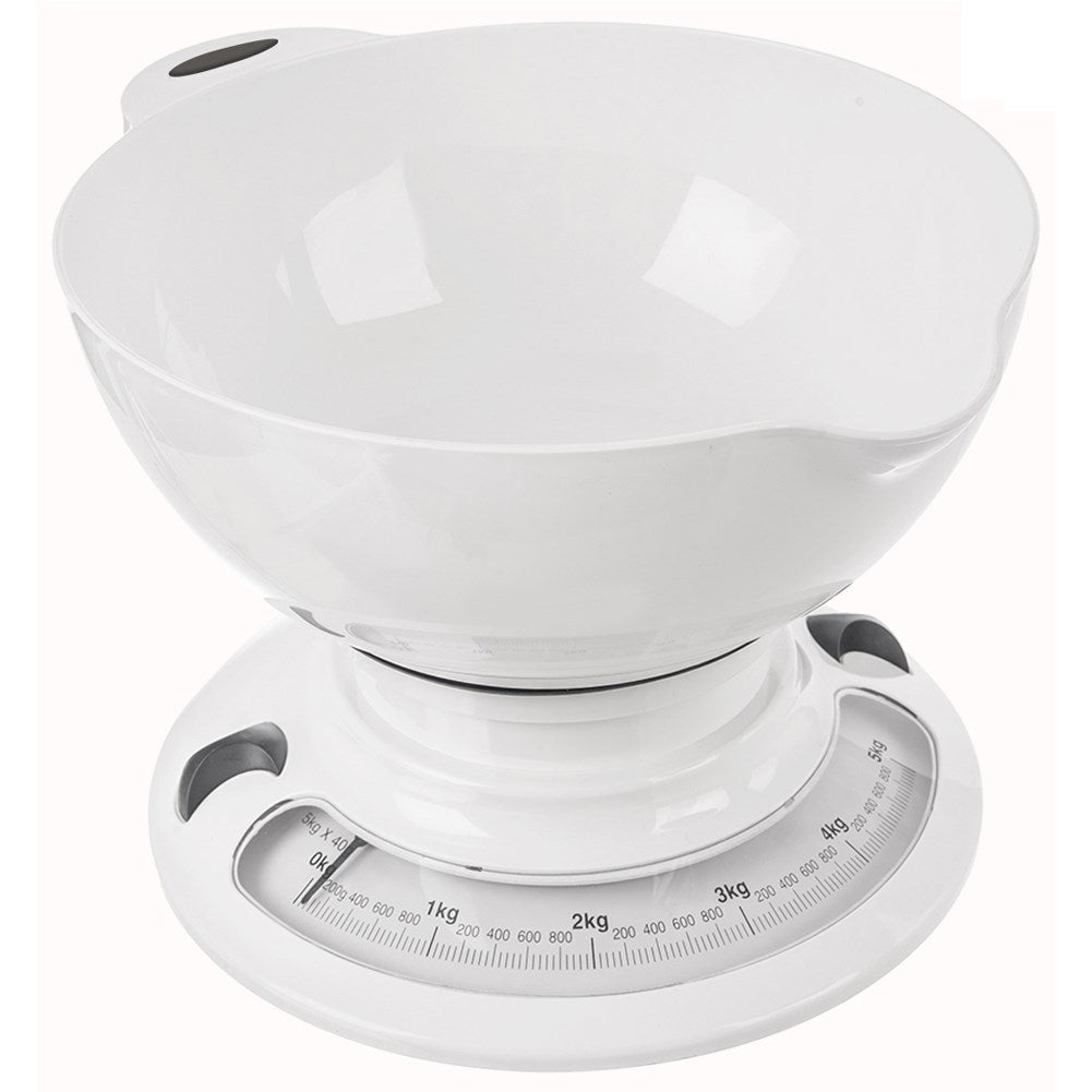 Mechanical kitchen scale 5 kg with removable bowl