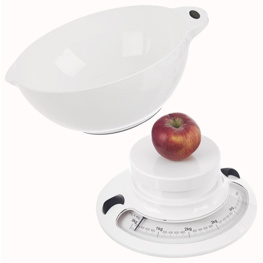 Mechanical kitchen scale 5 kg with removable bowl
