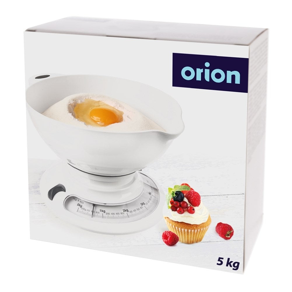 Mechanical kitchen scale 5 kg with removable bowl