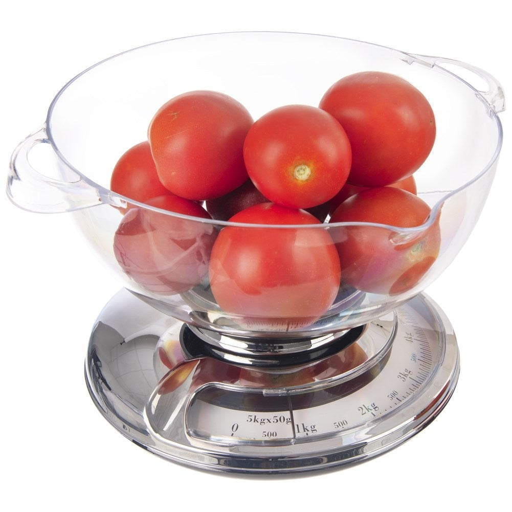 Mechanical kitchen scale with removable bowl, 5 kg capacity