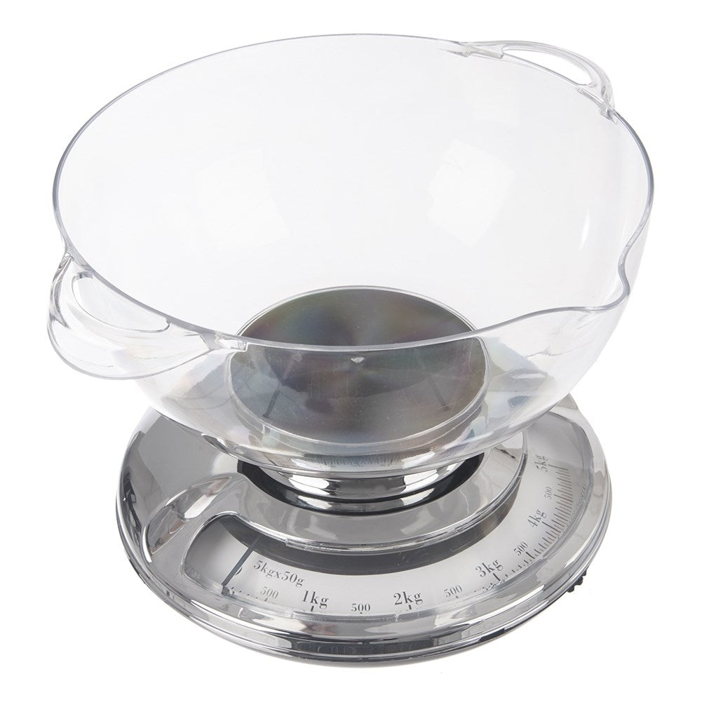 Mechanical kitchen scale with removable bowl, 5 kg capacity