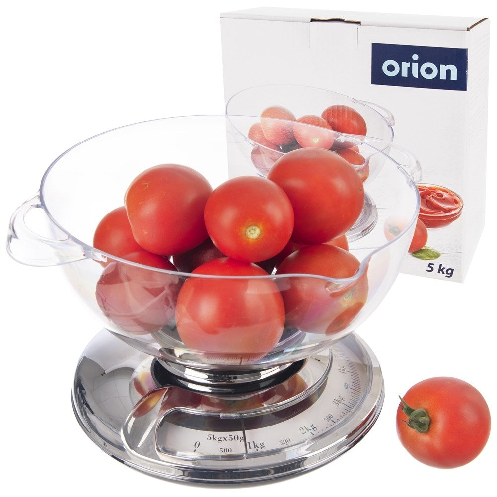 Mechanical kitchen scale with removable bowl, 5 kg capacity