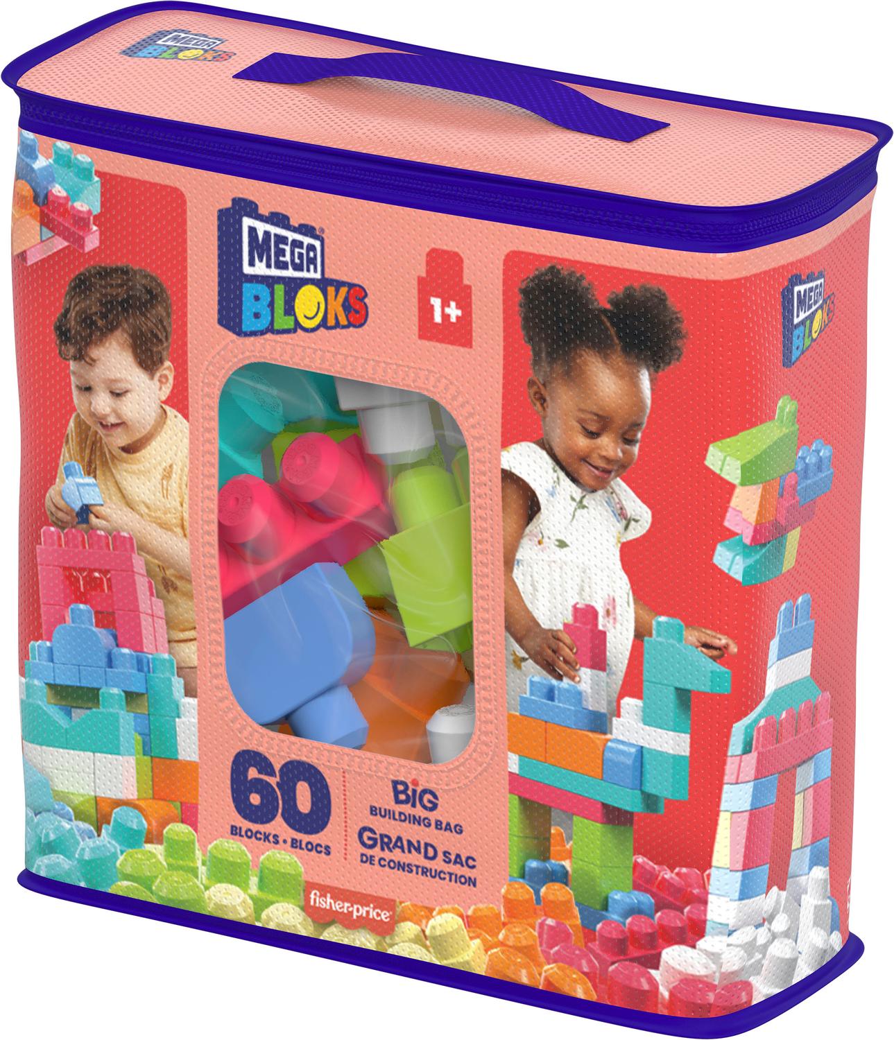 Mega Bloks Big Building Bag Pink 60 Pcs