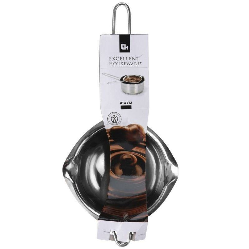 Melting pot with handle, hook and spout for water bath