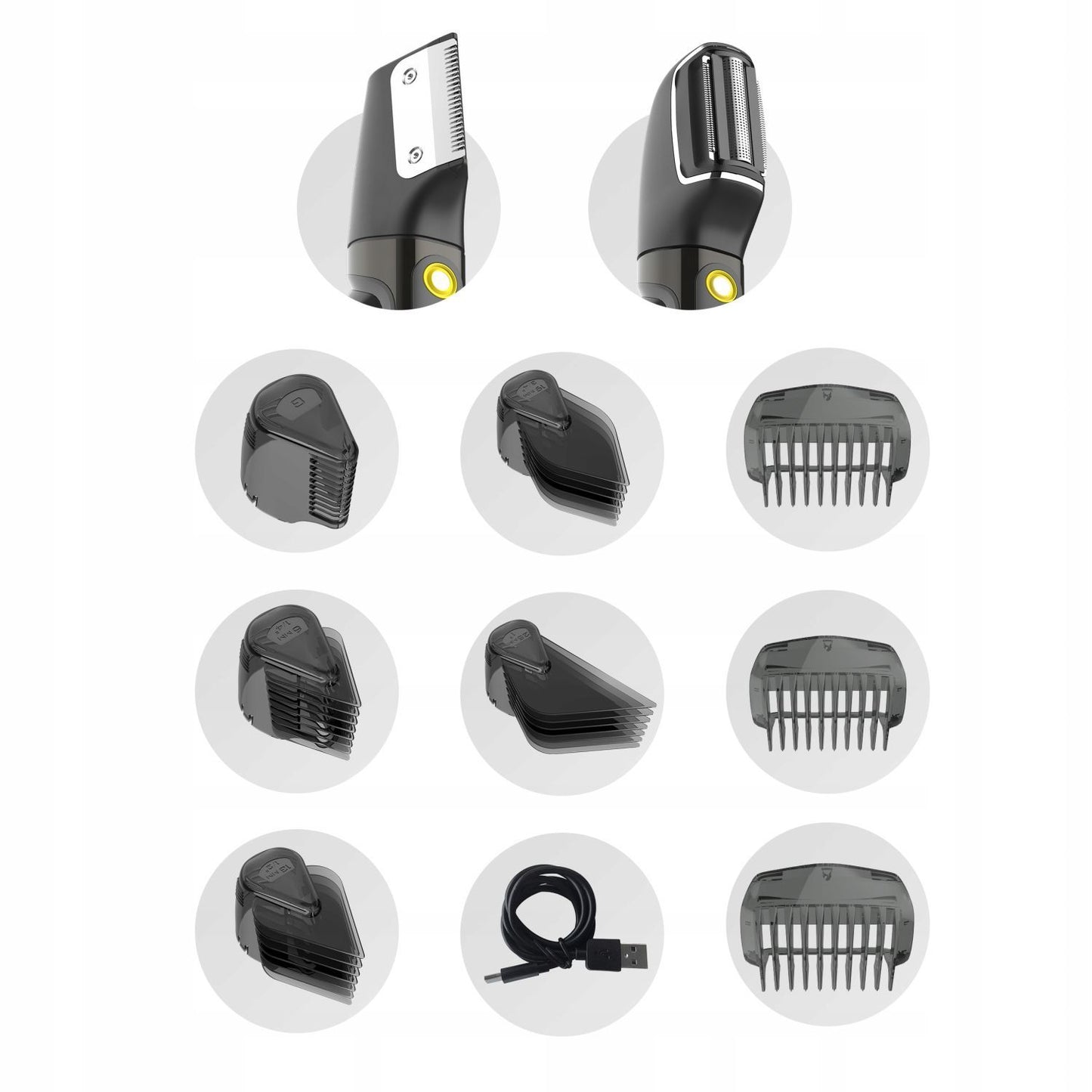 Men's 8-in-1 Cordless Trimmer, Face & Body, Wet & Dry