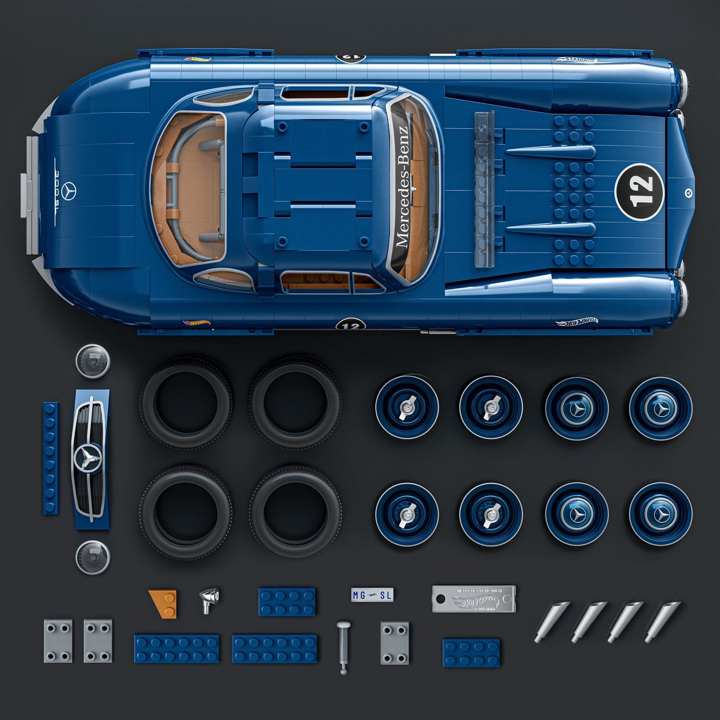 Mercedes-Benz 300 SL Model Kit, 1:12 Scale, 1600 Parts