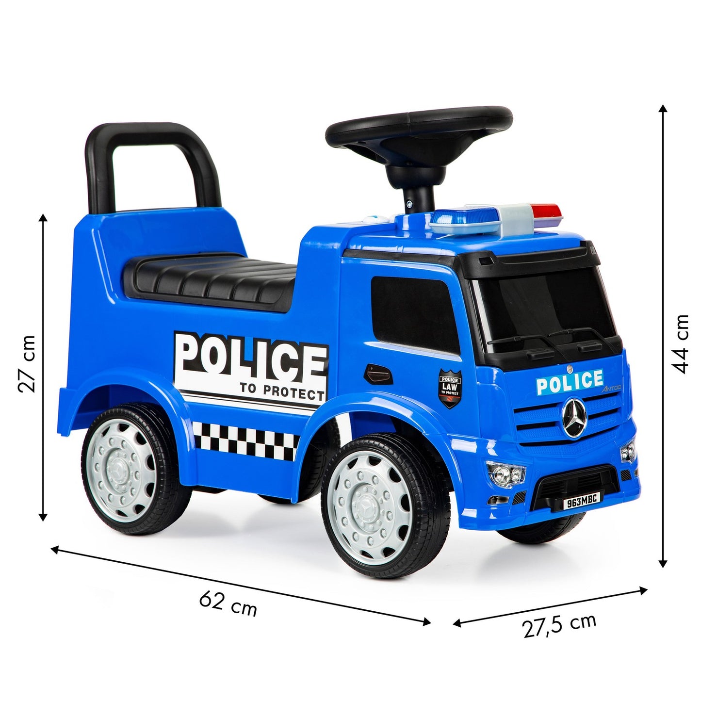 Mercedes Police ride-on walker + led