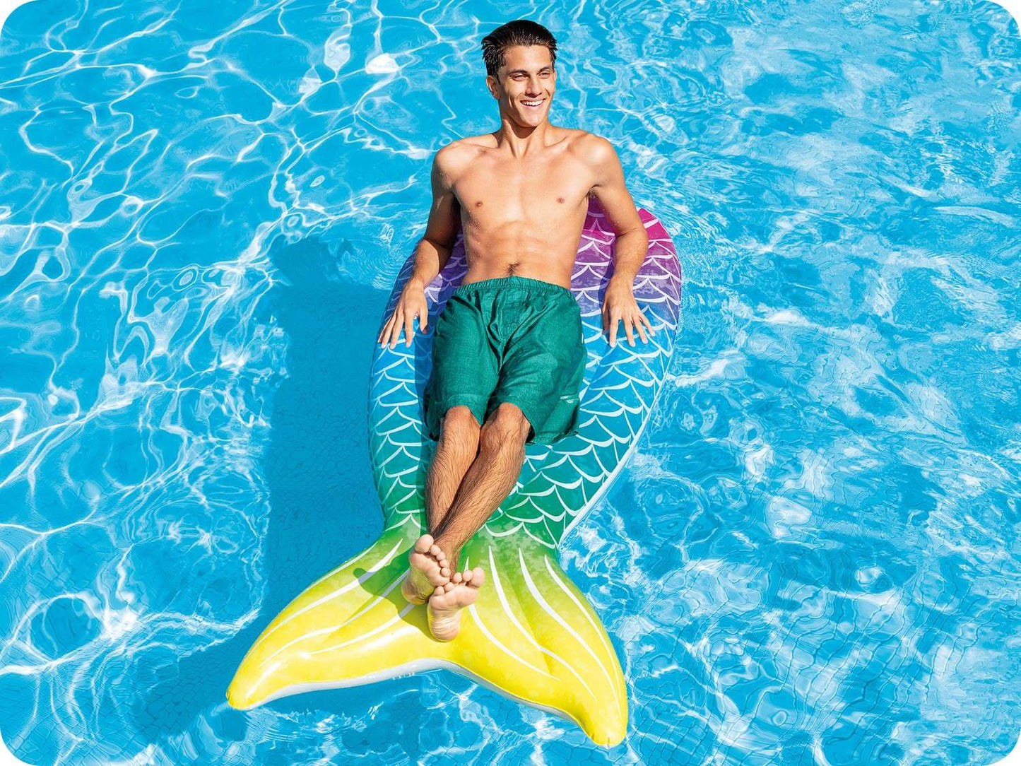 Mermaid tail beach inflatable mattress 178 x 71 x 18 cm INTEX 58788