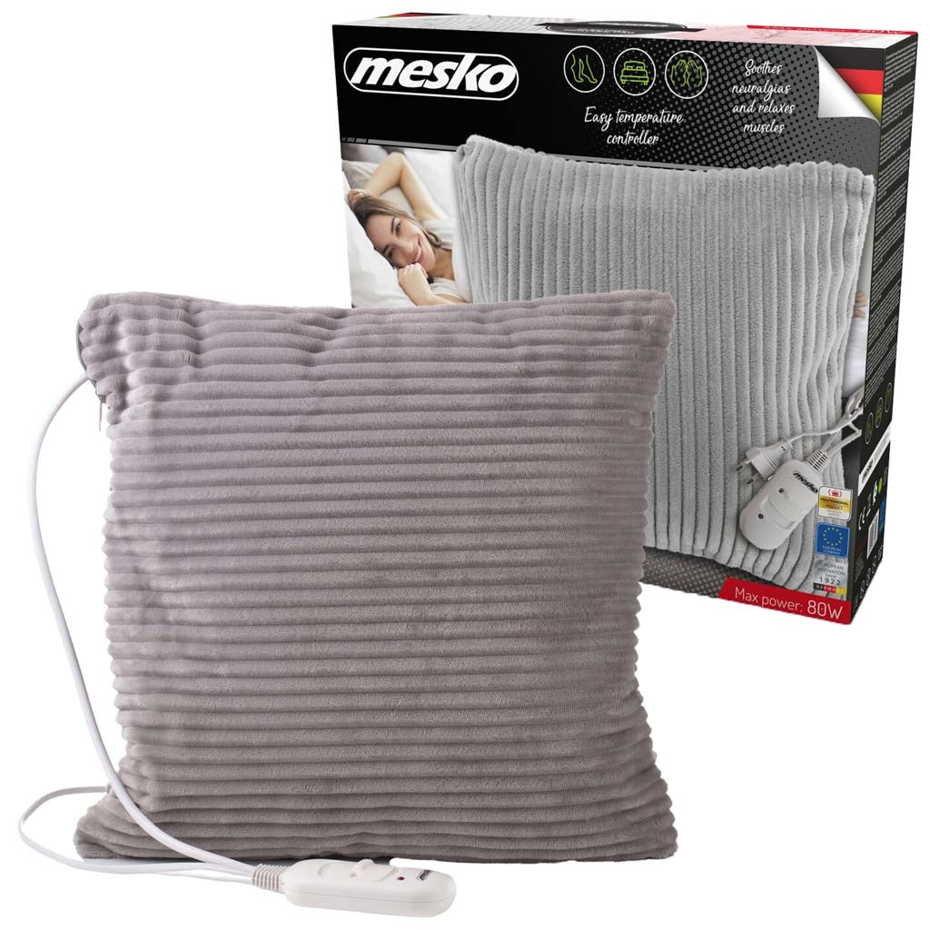Mesko MS 7429 Electric warming pillow 2 temperature levels remote control 38x38cm 80W
