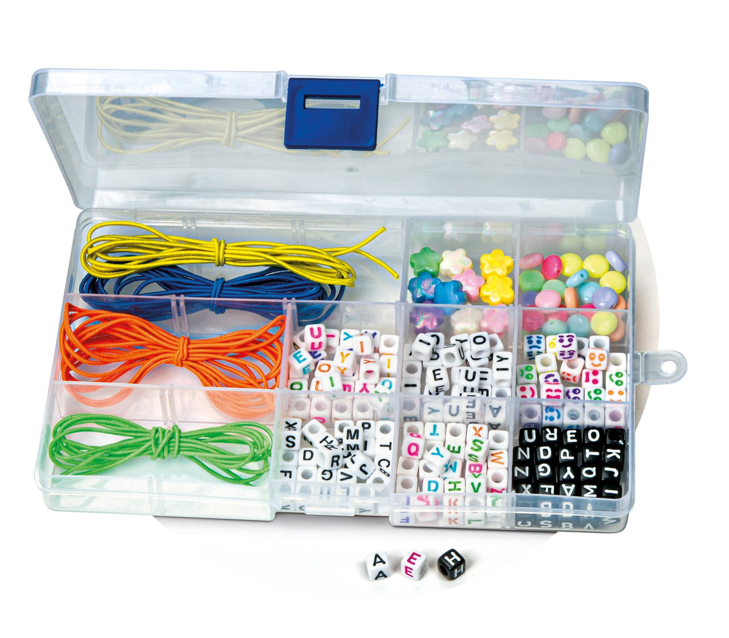 Friendship Bracelet Kit with Letter Beads and Elastic Bands