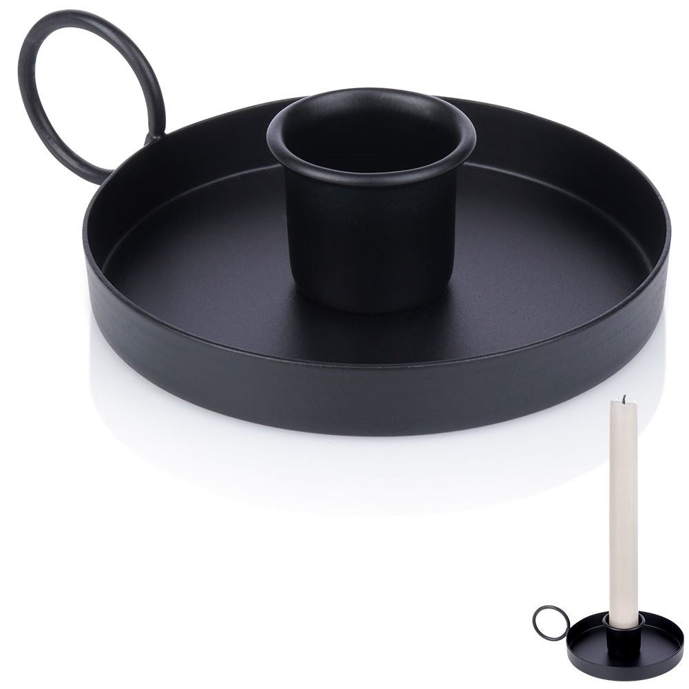 Metal Candle Holder with Handle for Long Candles