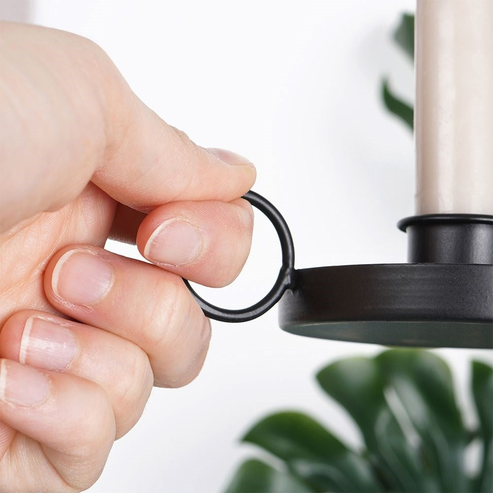 Metal Candle Holder with Handle for Long Candles