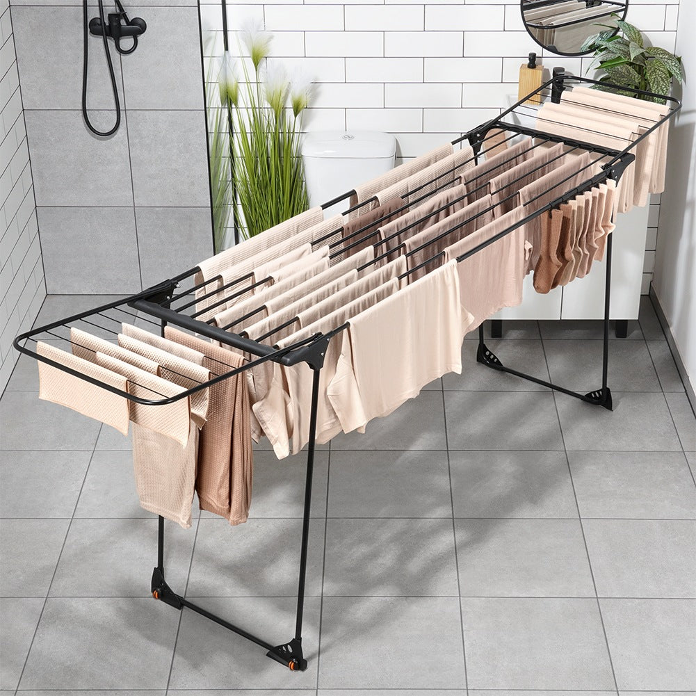 Metal Clothes Drying Rack, Black, Extendable XXL Size