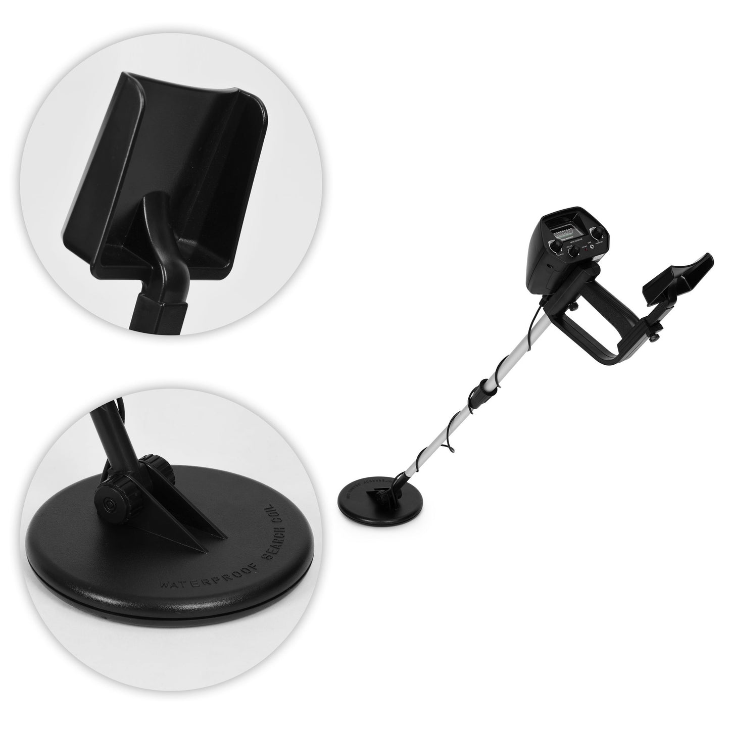 Metal Detector with 2 Modes, Waterproof Coil, Adjustable Shaft