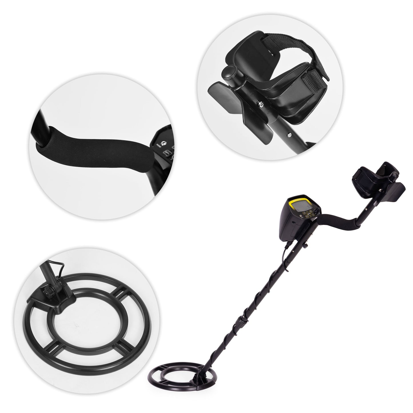 Metal Detector with LCD, 3 Modes, Waterproof Coil