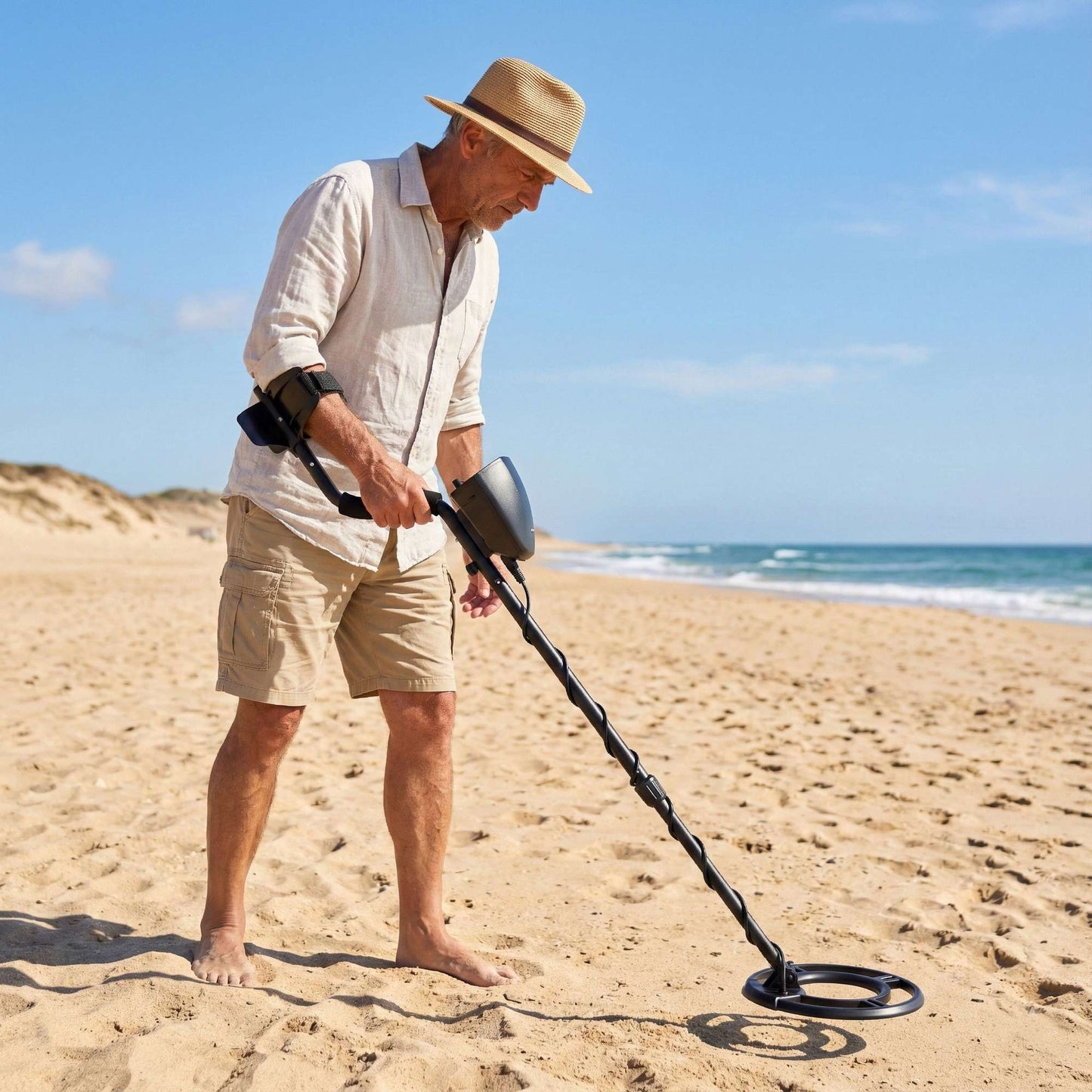 Metal Detector with LCD, 3 Modes, Waterproof Coil