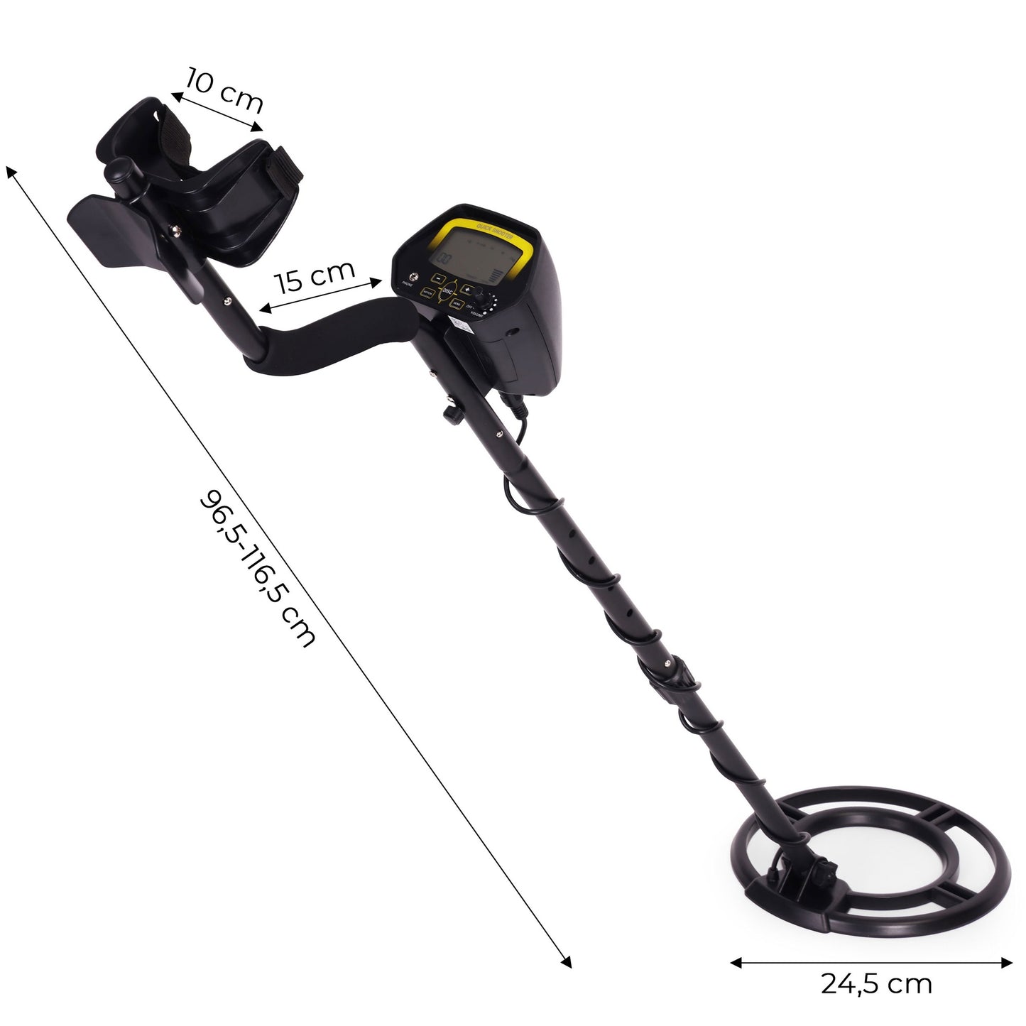 Metal Detector with LCD, 3 Modes, Waterproof Coil
