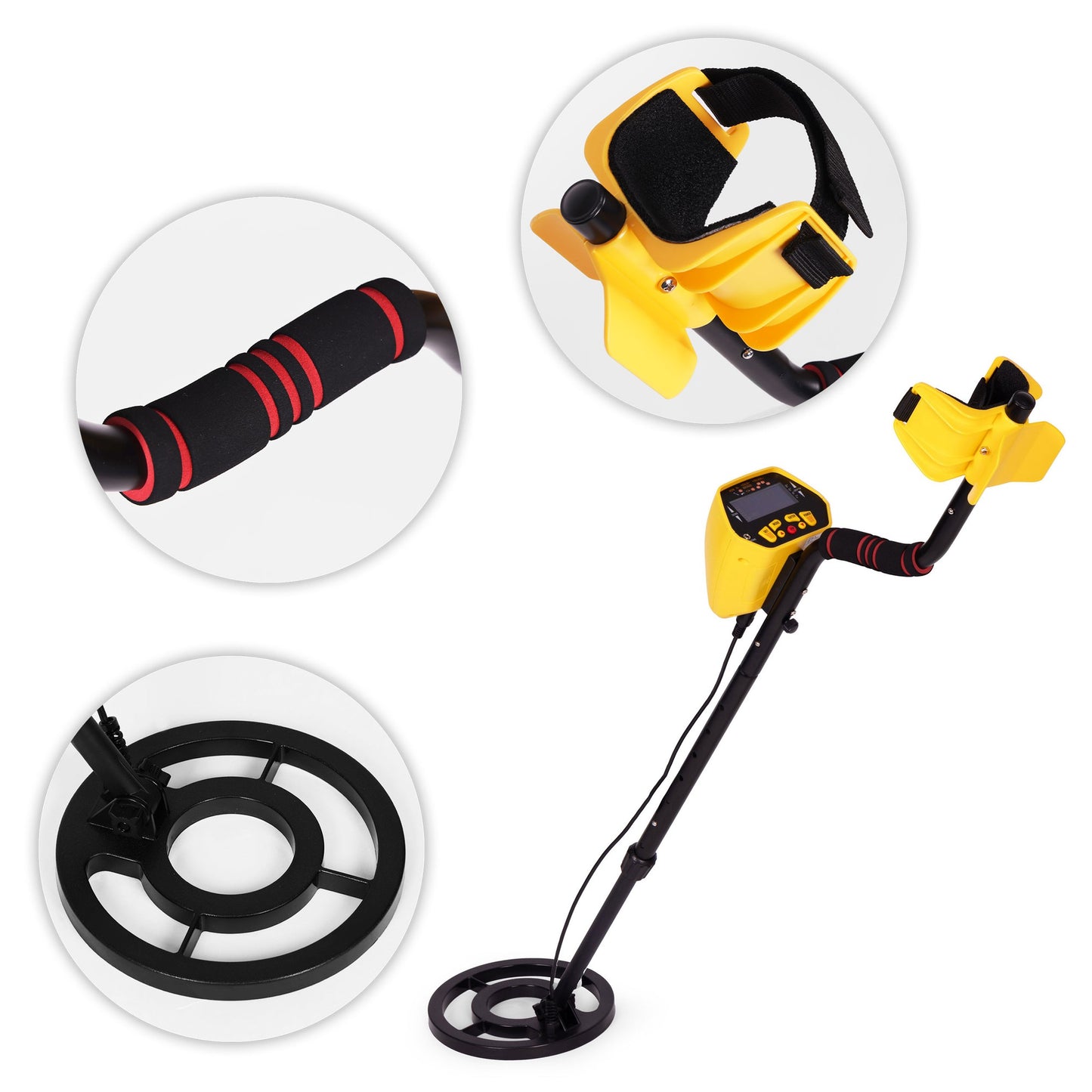 Metal Detector with LCD, 3 Modes, Waterproof Coil