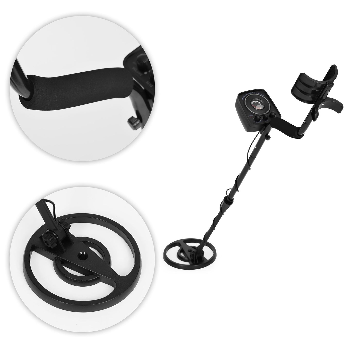Metal Detector with Waterproof Coil, 2 Modes, Adjustable Shaft