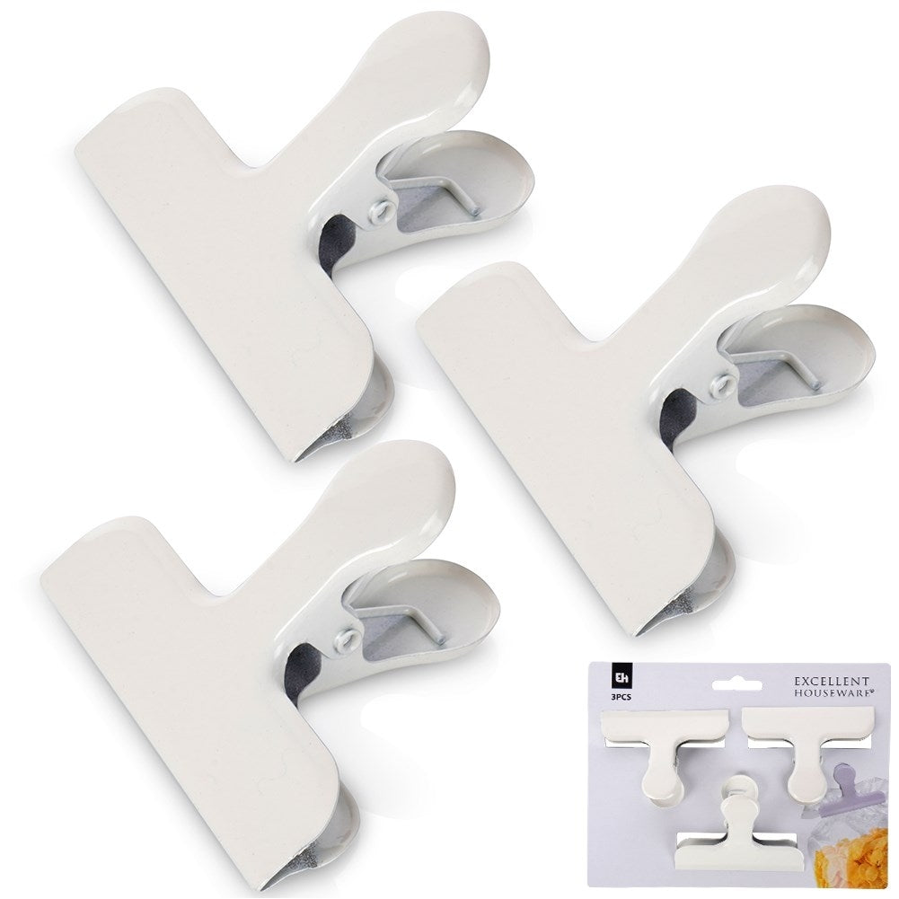 Metal Easter Clips: White, Closes Food Bags Tightly