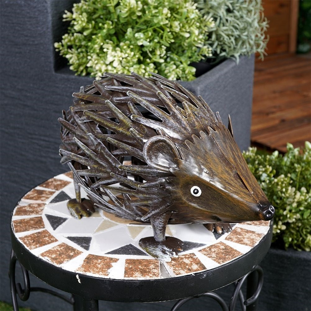 Metal Hedgehog: Unique Garden Figure for Balcony and Terrace
