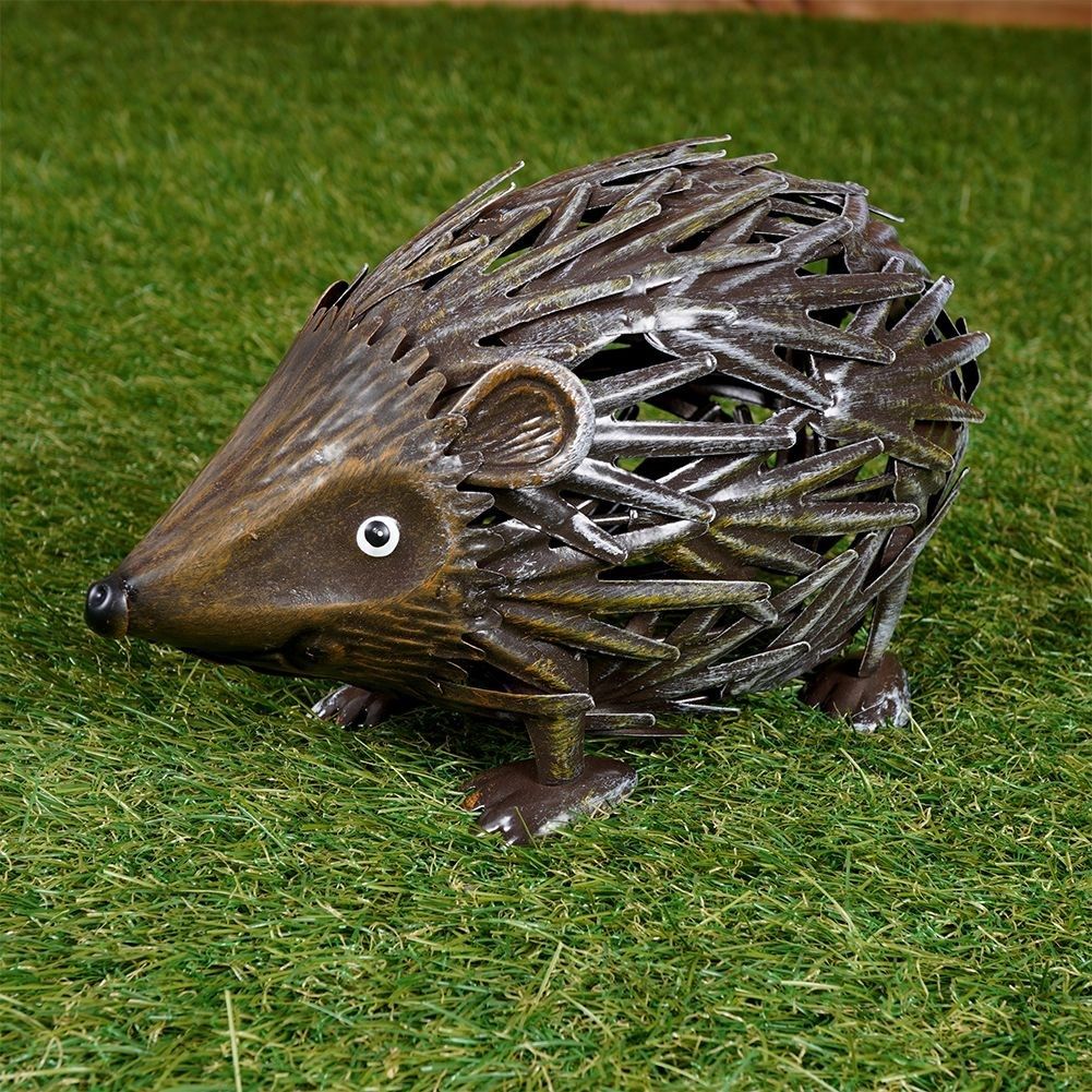Metal Hedgehog: Unique Garden Figure for Balcony and Terrace