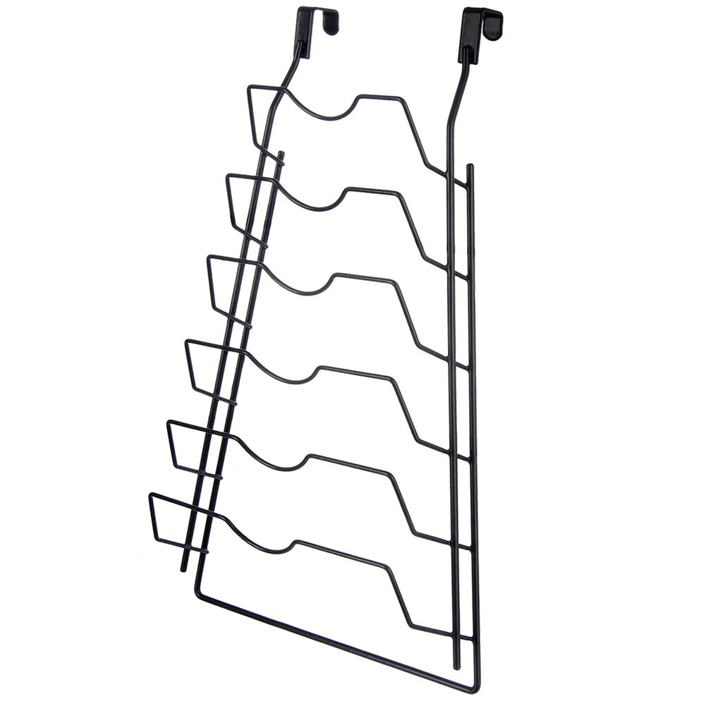 Metal Lid Holder, Black, Wall-Mounted, Space-Saving