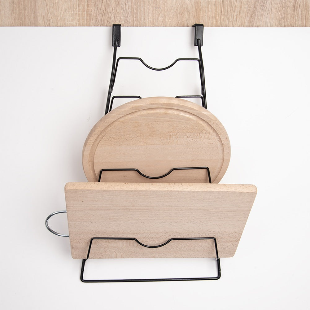 Metal Lid Holder, Black, Wall-Mounted, Space-Saving