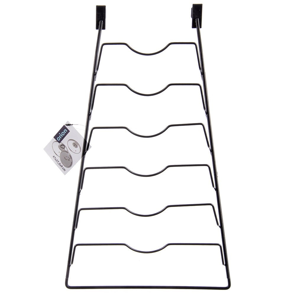 Metal Lid Holder, Black, Wall-Mounted, Space-Saving