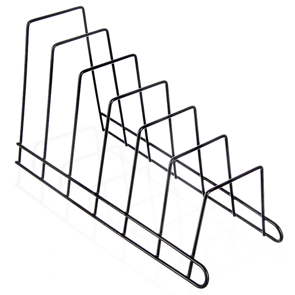 Metal Lid and Plate Rack, Black, 34.5x14x19 cm