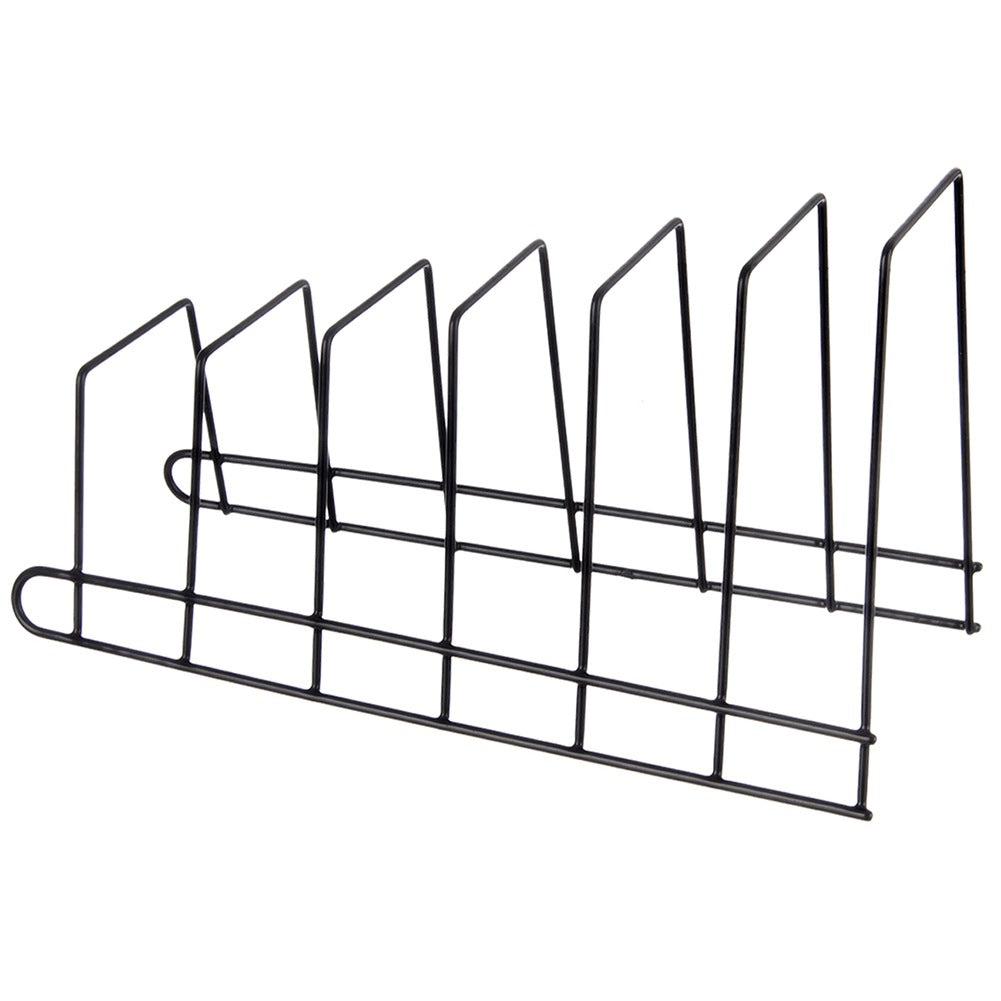 Metal Lid and Plate Rack, Black, 34.5x14x19 cm