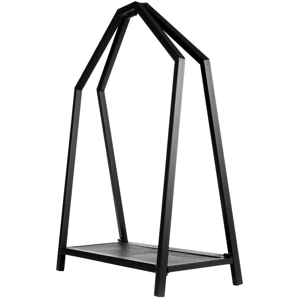Metal Rack for Firewood in Black - Loft Style Decor and Storage