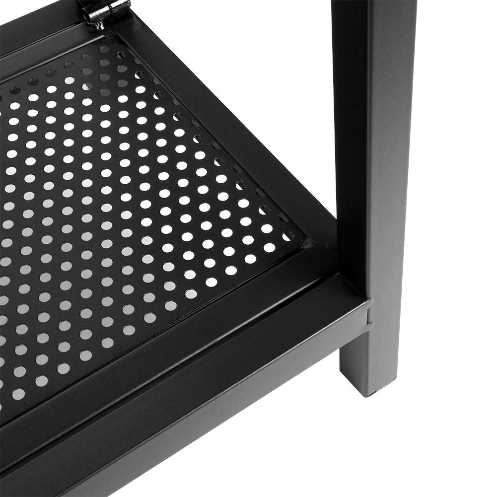Metal Rack for Firewood in Black - Loft Style Decor and Storage