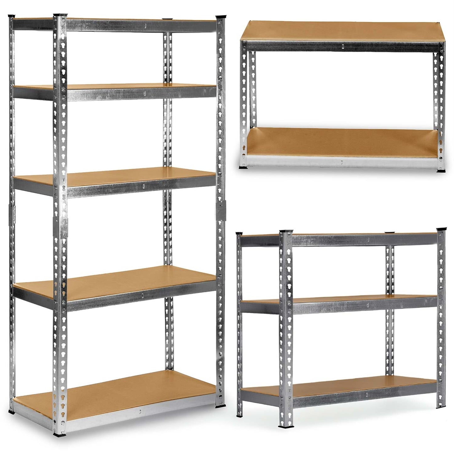 Metal Storage Shelf, 183x90x40 cm, 5 MDF Shelves