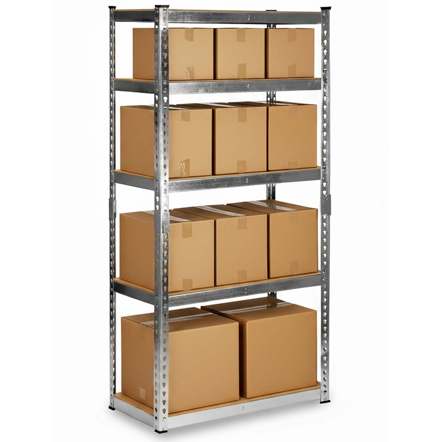 Metal Storage Shelf, 183x90x40 cm, 5 MDF Shelves