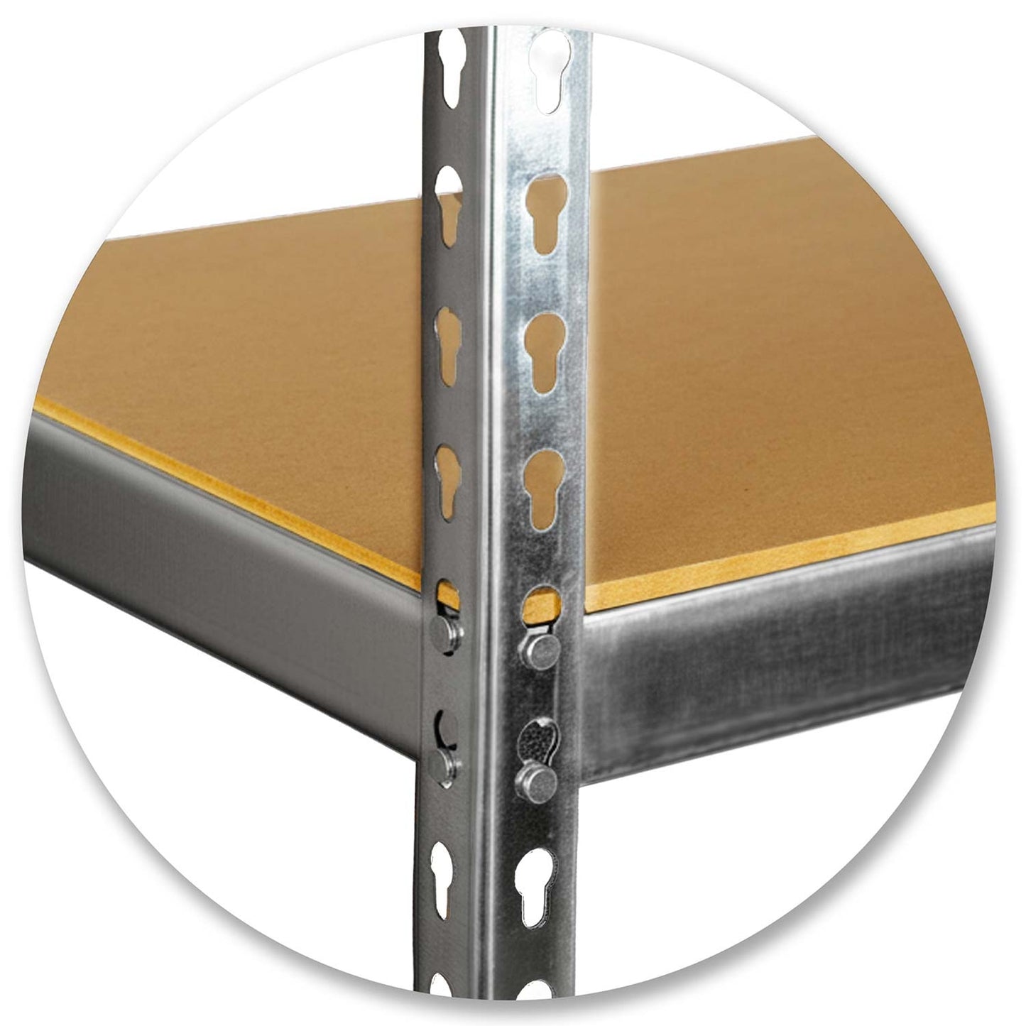 Metal Storage Shelf, 183x90x40 cm, 5 MDF Shelves